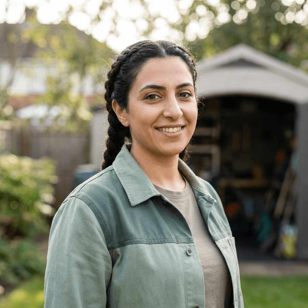Happy female homeowner