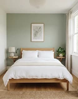 Living room with fresh white walls and painted crown molding
